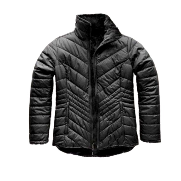 NWOT Women's The North Face Mossbud Insulated Reversible Jacket Black - Picture 1 of 9